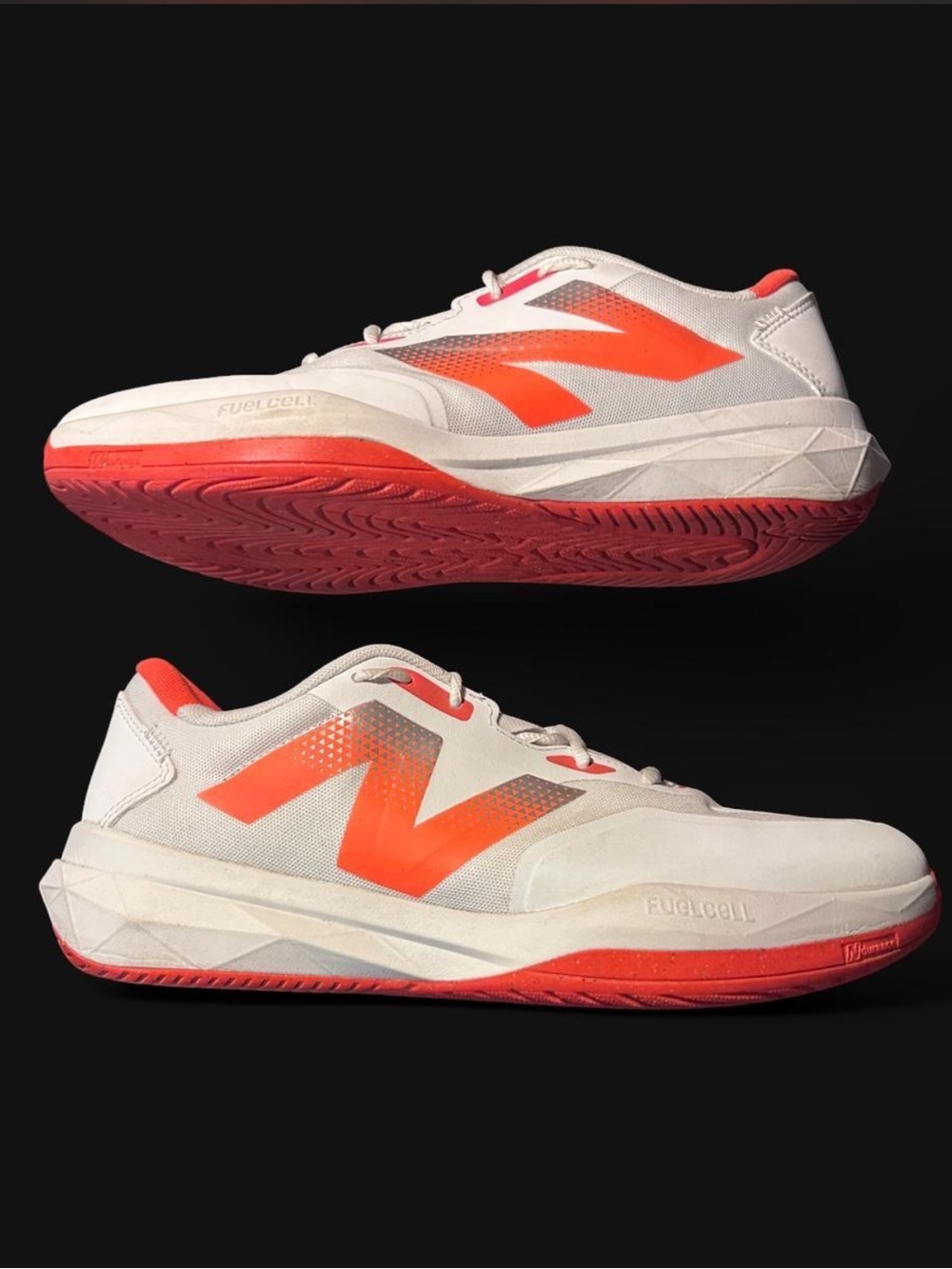 New Balance Women’s White and Orange Pickle Ball Athletic Shoes - Size 9.5